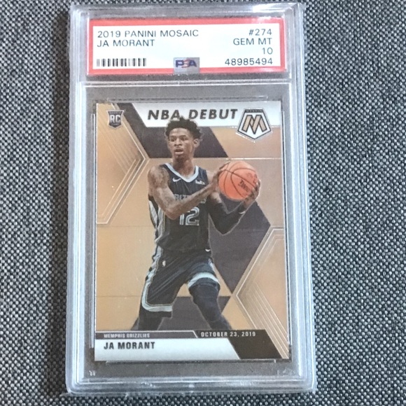Ja Morant 2020 Panini Mosaic PSA GEM 10 Ja MoRant NBA Rookie Debut